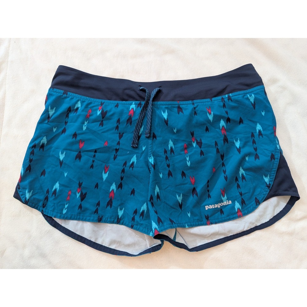 Z1 PATAGONIA Lined‎ Nine Trails Shorts Women's S Teal Athletic Stretch